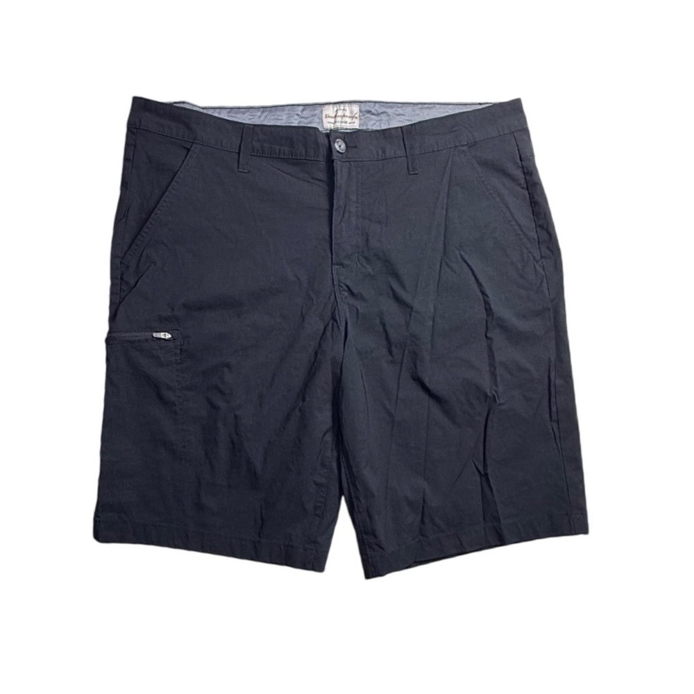 Weatherproof Vintage Mens Black Utility Shorts Size 38 Cargo Pocket-2429